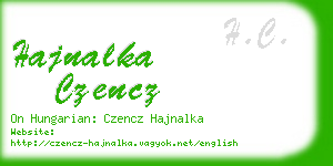 hajnalka czencz business card